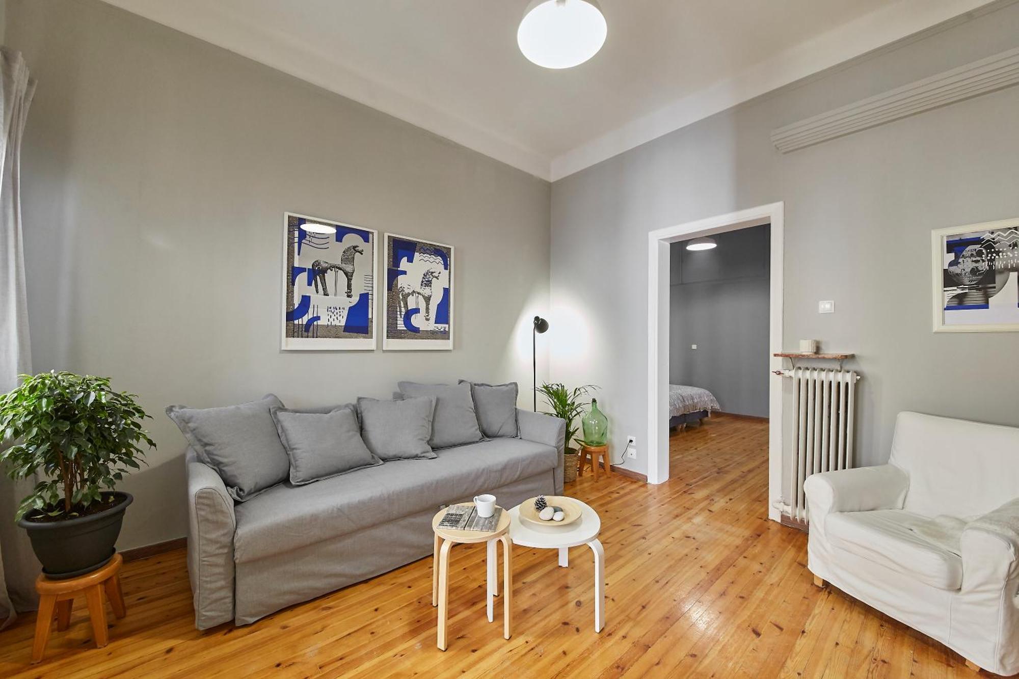 Bright Bright B Central Apartment With Balcony Tesalonika Bagian luar foto